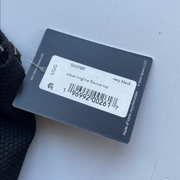 SPANX TOP ONLY Swim Bikini Pique Longline Flounce 50378R Size Large - Picture 5 of 7